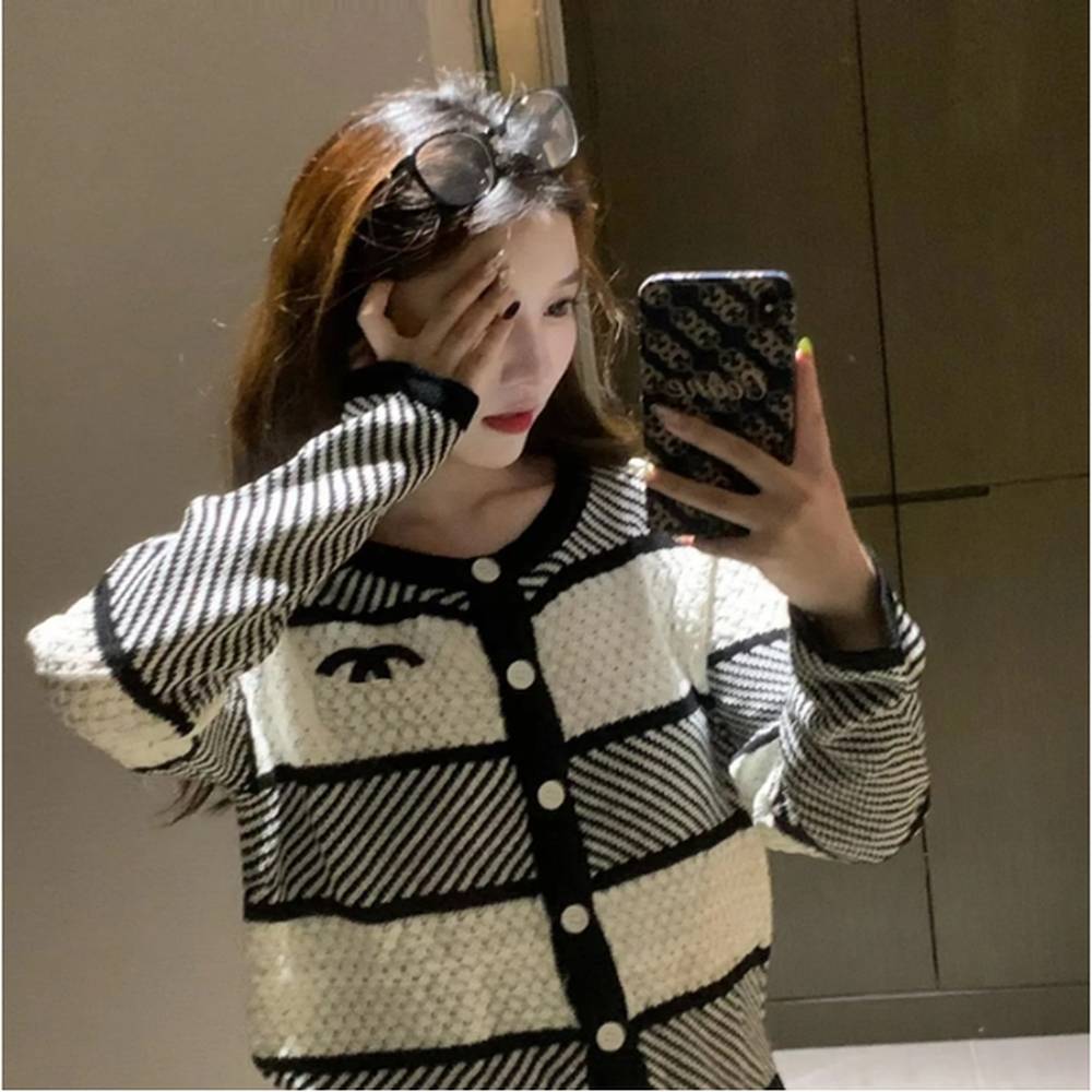 cashmere cardigan sweater womens sweater french designer brand classic letter.png