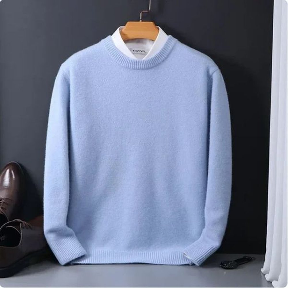 2024 Cashmere Sweater Oneck Pullovers Mens Loose Oversized M3XL Knitted Bottom Shirt Autumn Winter Korean Casual Men Top 241127