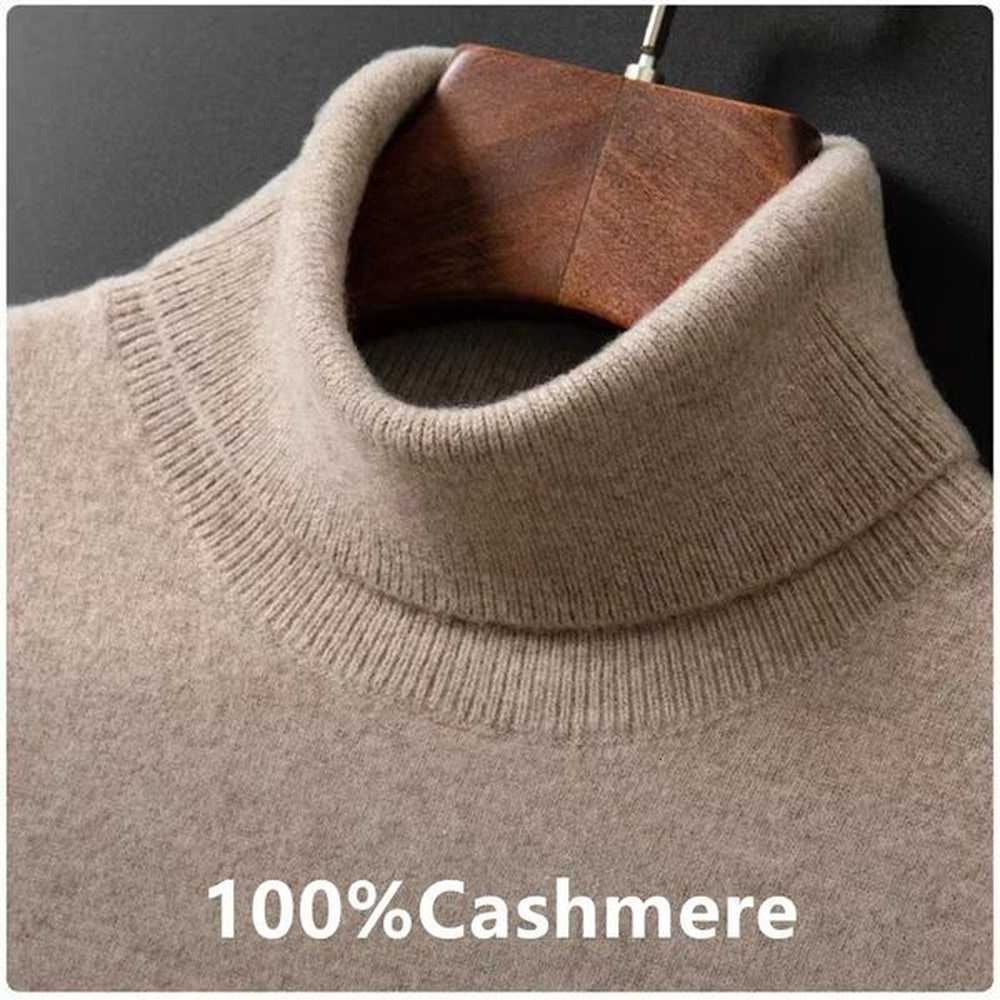 100% cashmere turtle collar mens drawstring autumn and winter soft and lightweight warm roll collar skipping rope jersey drawstring knitted