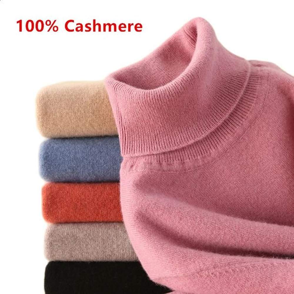 cashmere turtle neck womens sweater autumn winter base warm