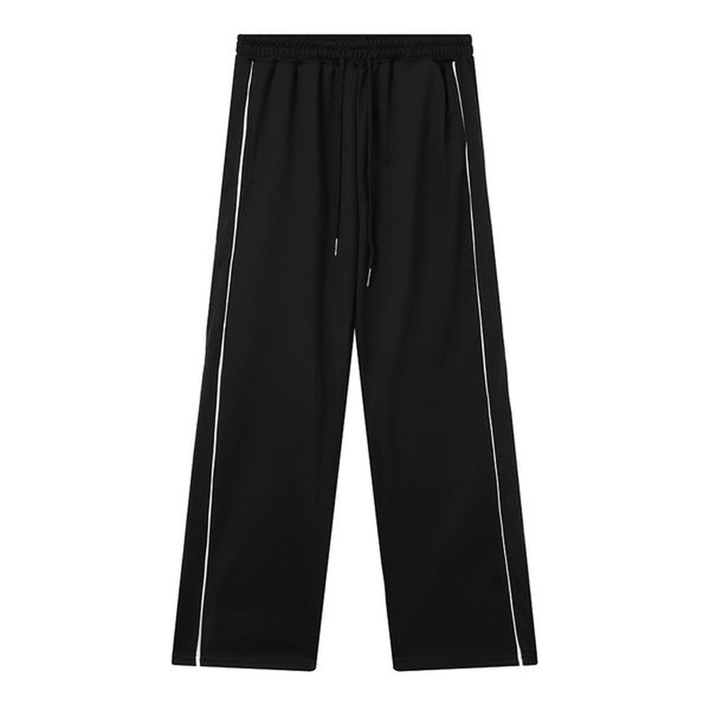 Casual breathable trousers for men and women loose American striped straight sweatpants casual trousers