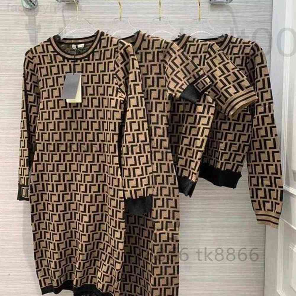 casual dresses designer women classic vintage knit dress fashion clothes