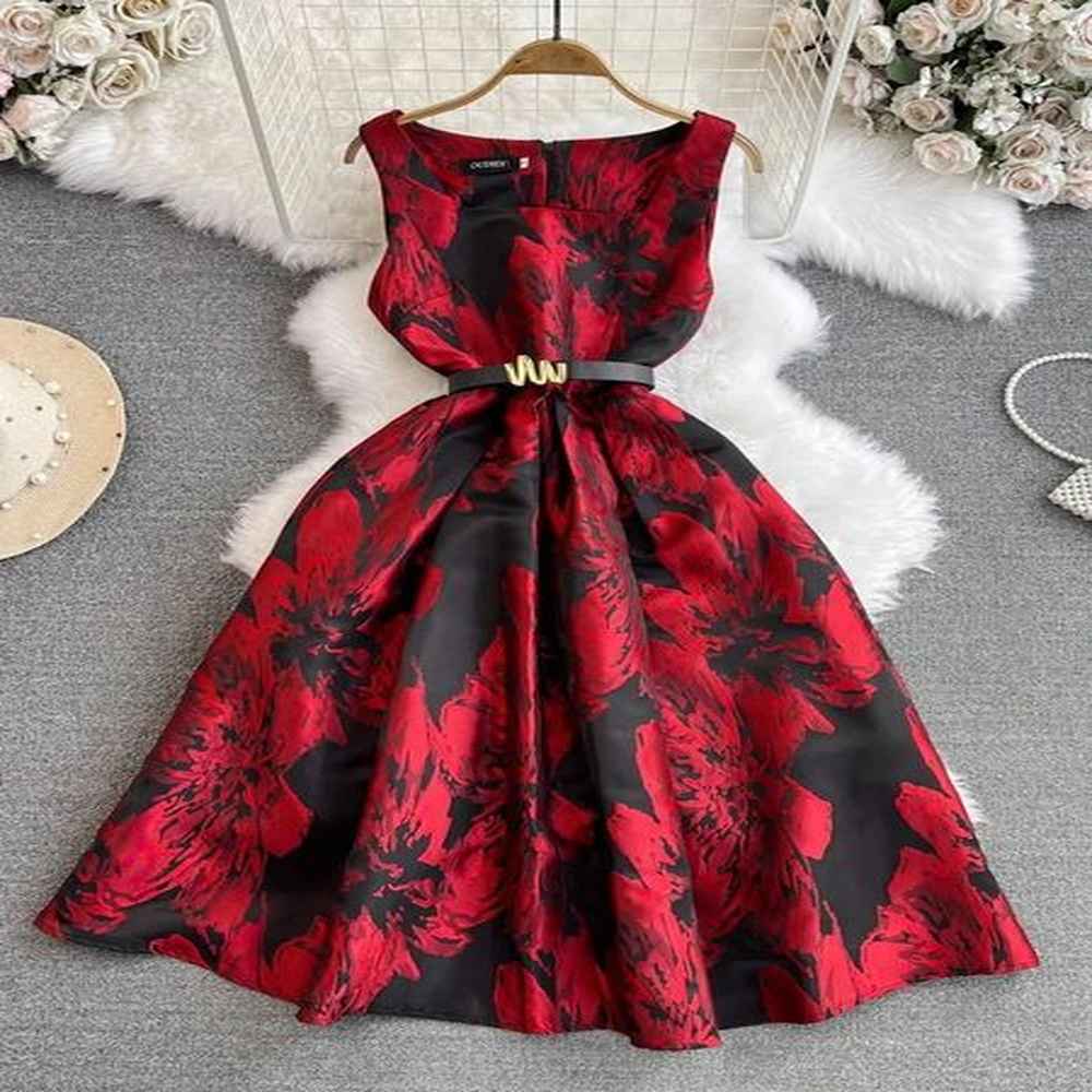 casual dresses spring autumn new designer runway jacquard dress womens