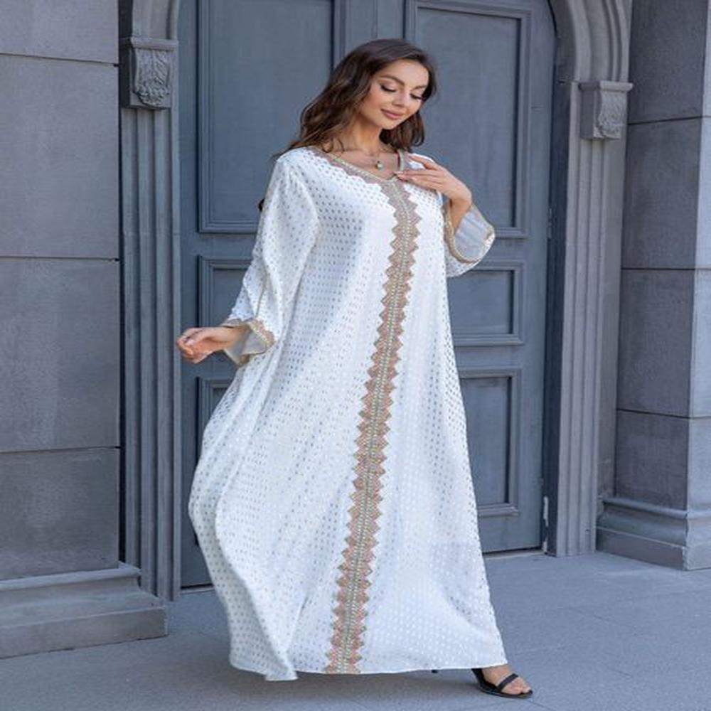 casual dresses vonda women long sleeve bohemian dress polka dot