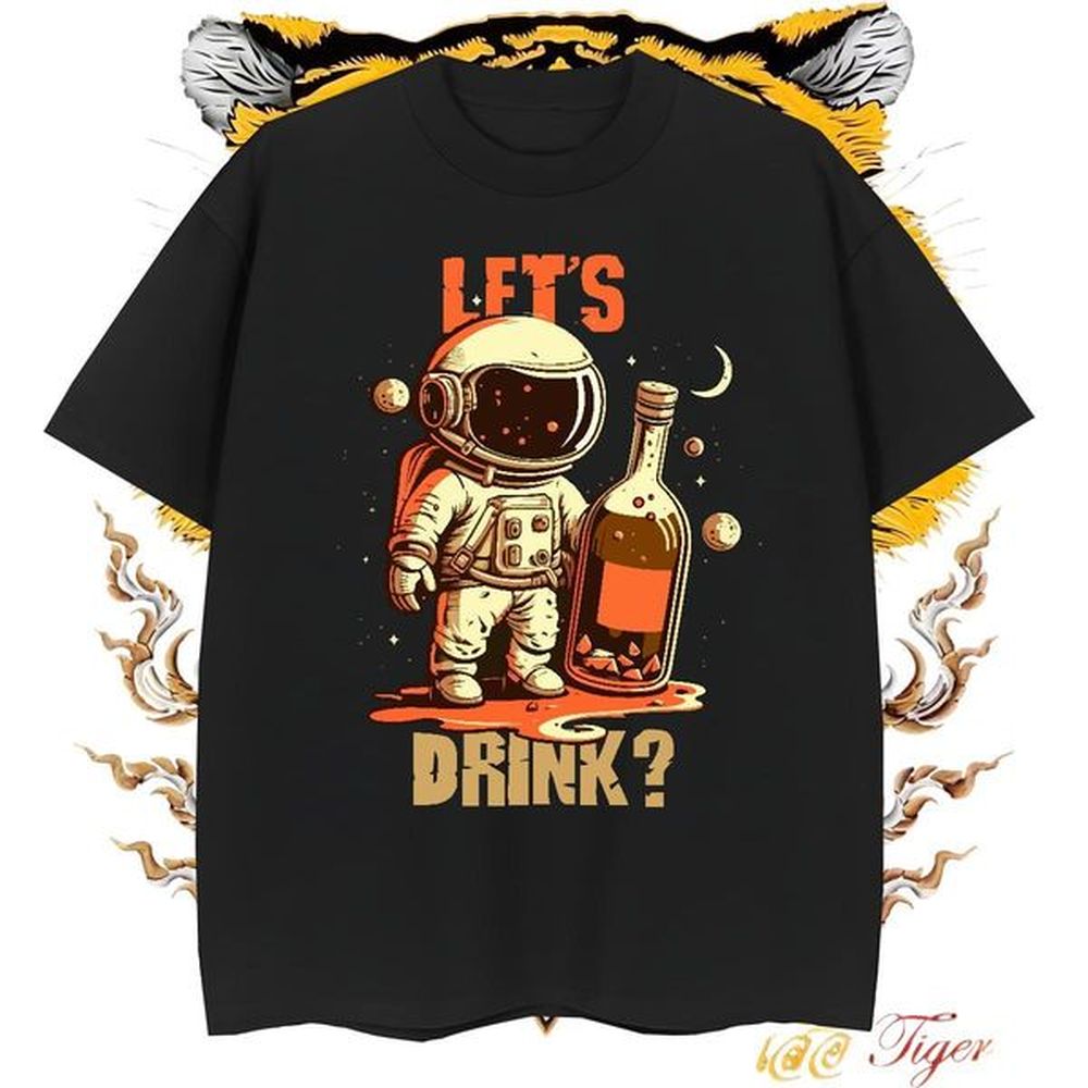 Casual New Mens Tshirts 230g Cotton Sports Casual planet Breathable Crew Neck Mens T Shirts Cool Design Cartoon Printing L-4XL Clothes