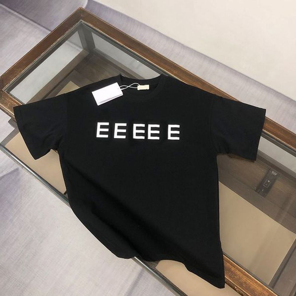 Casual Summer T Shirt For Men Designer Letter Pattern Daily Outfit Tops Luxury Crew Neck Base Shirt Trendy Street Sport Short Sleeve Shirt