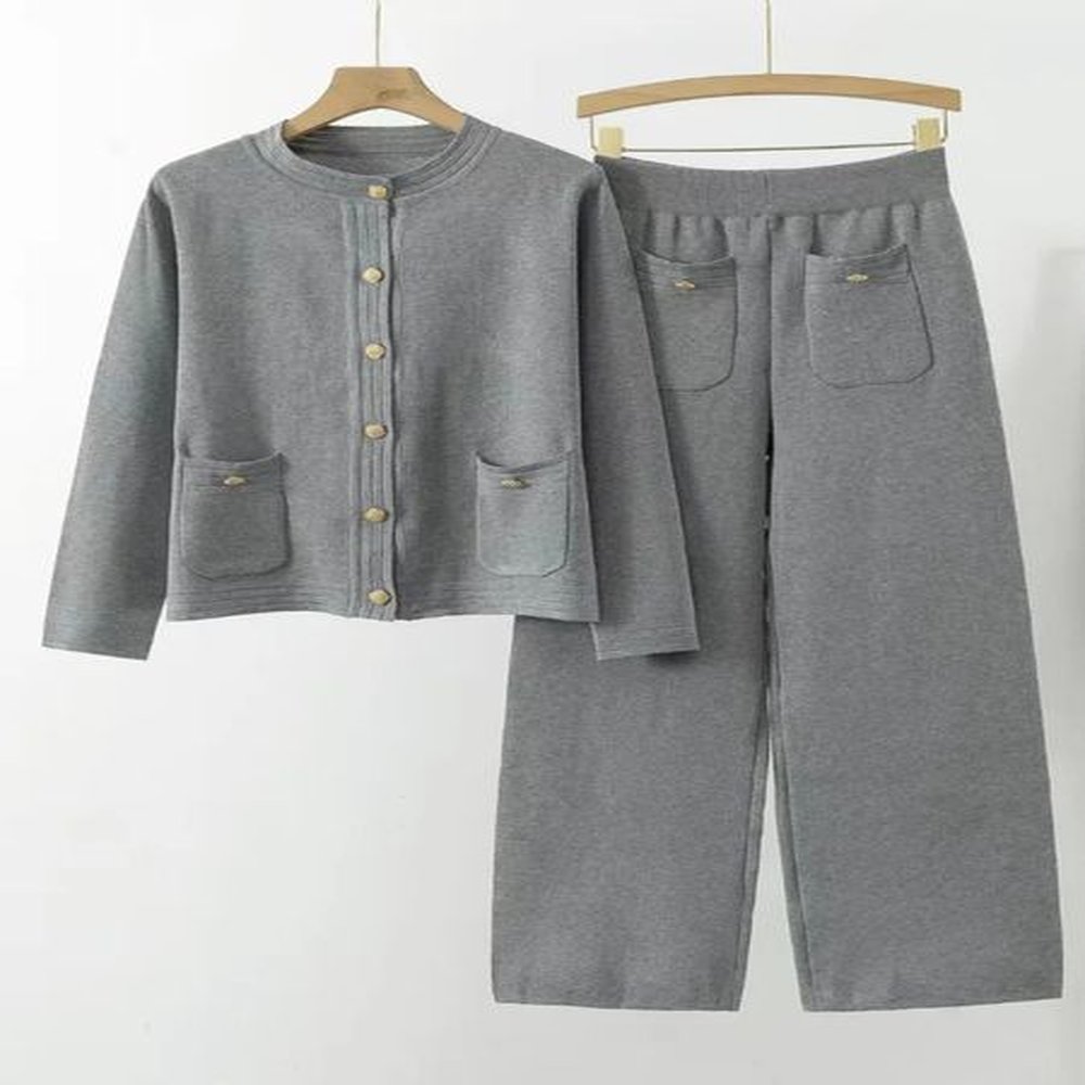 casual tracksuits for women autumn fashion outfits knitted cardigan sweater