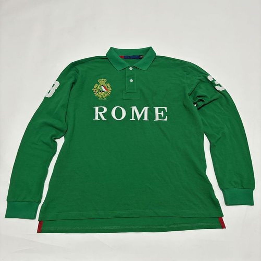 Casual Urban Men's Cotton Polo - Long Sleeved ROME Sweatshirt for All Body Types (XS to 5XL) with Various Colors