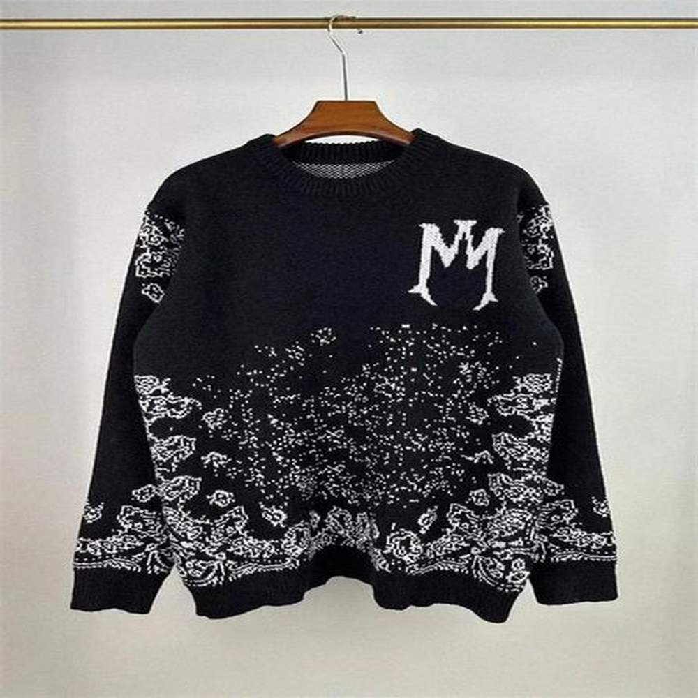 Casually Chic Unisex Letter Design Sweater Cozy Mens Women Long Sleeve Fall Wear