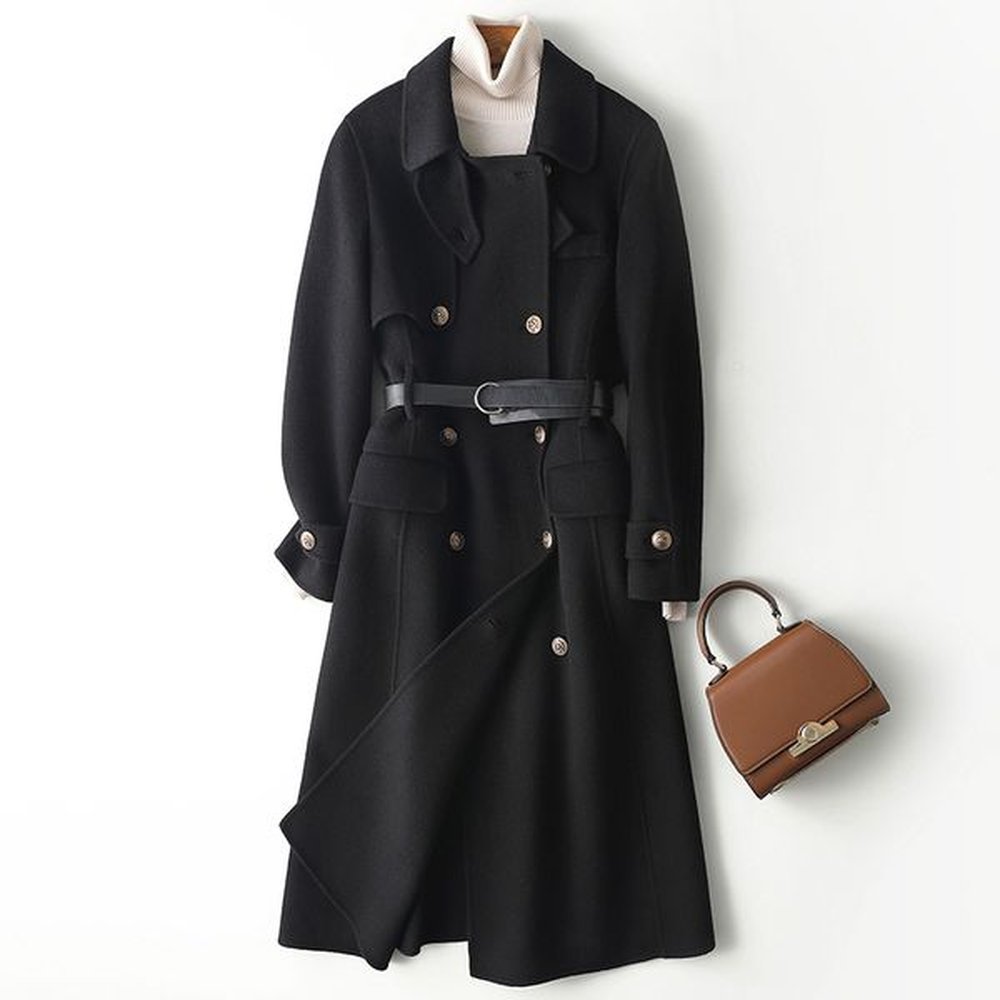 cc new autumn and winter doublefaced wool cashmere coat for