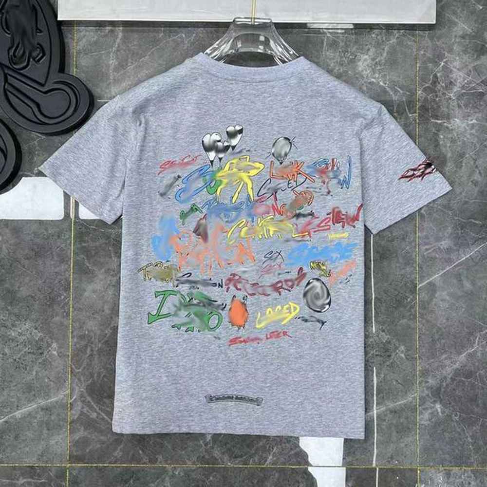 CH Luxury T-shirt Fashion Men's Brand Couple Tops Tees T-shirts Men Women Sweatshirts Sanskrit Letter Short Sleeve Horseshoe Tshirt Pol