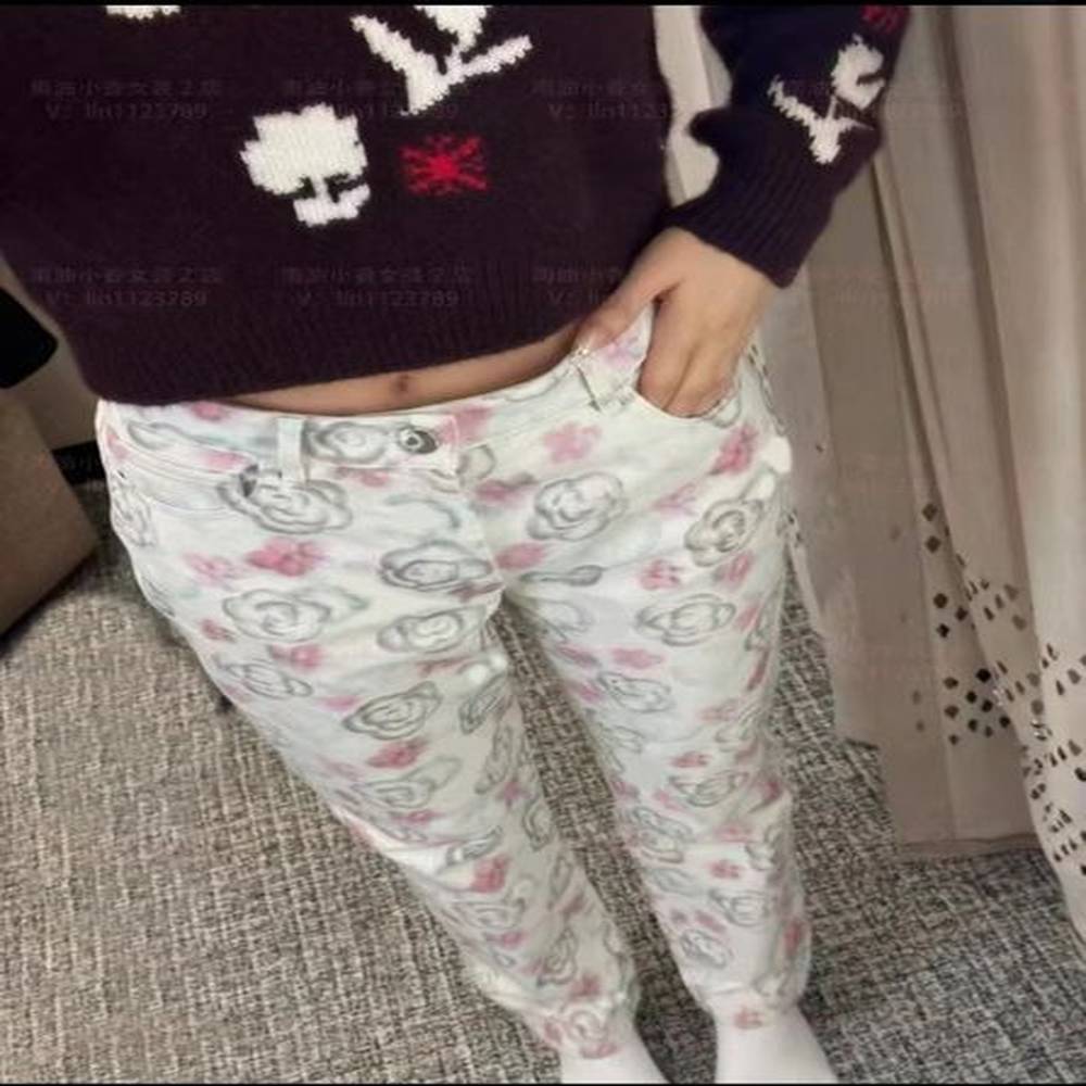 chan new camellia jeans womens wideleg pants flares pants