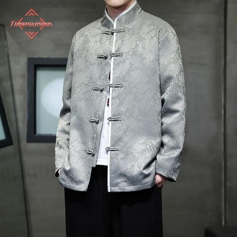Chinese Traditional Mens Jacket Plus Size Retro Tang Mens Original Suu Jacquard Hanfu Coat Chinese Mountain Top Jackets 240812