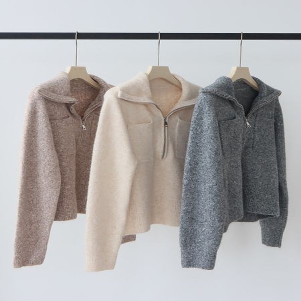 chndy elegant autumn and winter wool sweater comfortable brushed yarn