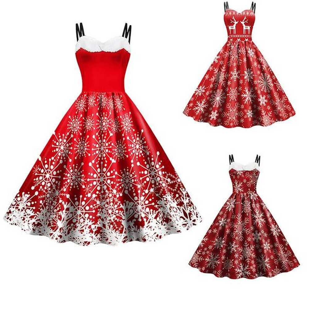 christmas cosplay costumes for women vintage dress holiday party elk
