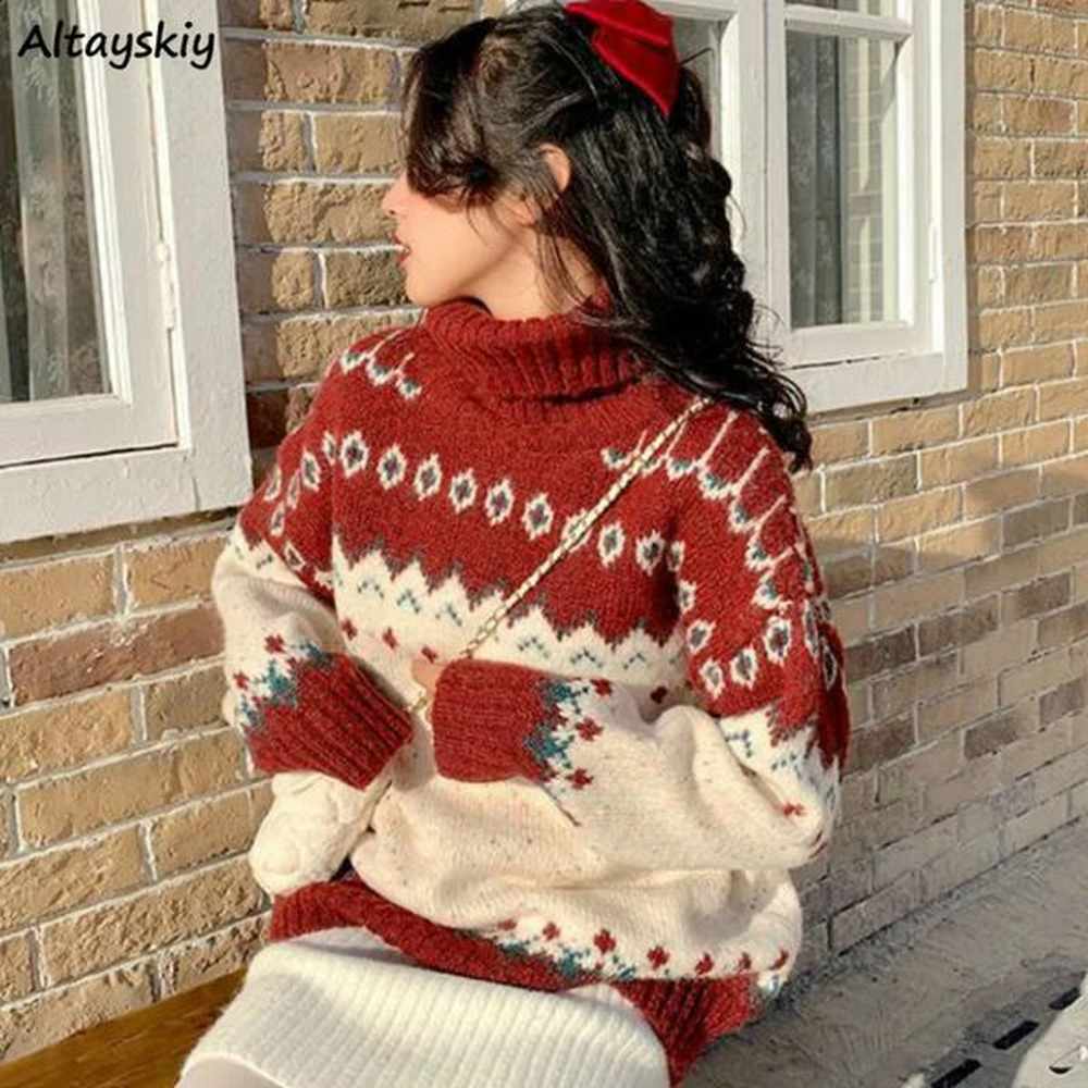 christmas sweater for women cute retro chic ulzzang trend acrylic