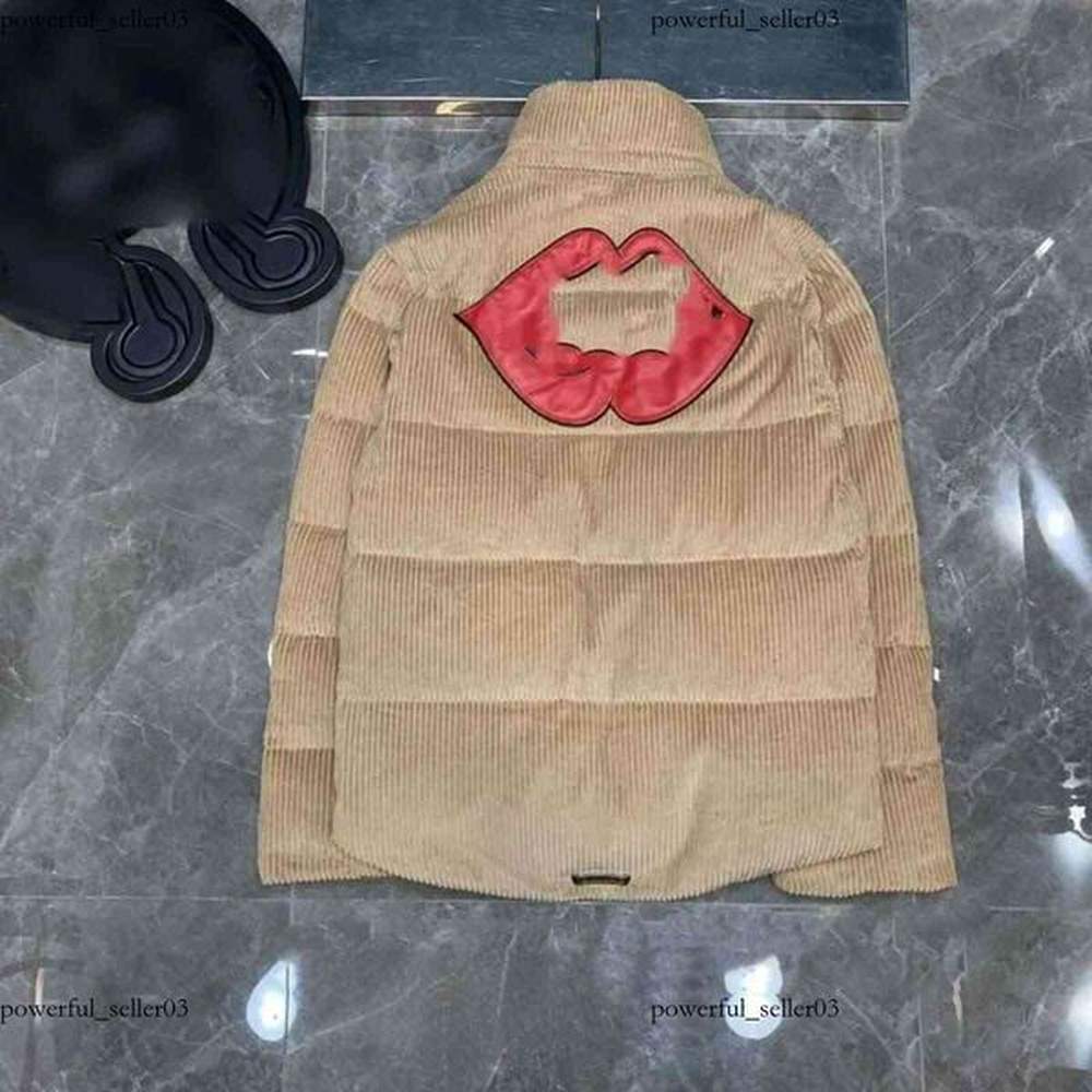 Chrome Down Jacket Mens Designer Down Parkas Brand Heartss Jacket Winter New Unisex Corduroy Down Jacket Stand Up Collar Fashionable New Sty