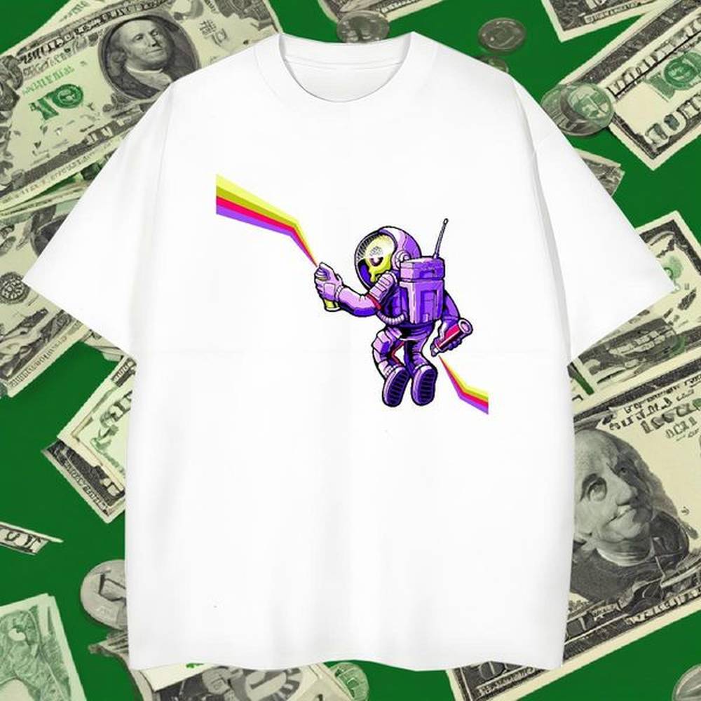 Classic Casual Men Tshirts cosmonaut Breathable 100% Cotton 230g Men T Shirts Cool Design Oversized 3XL 4XL Tees