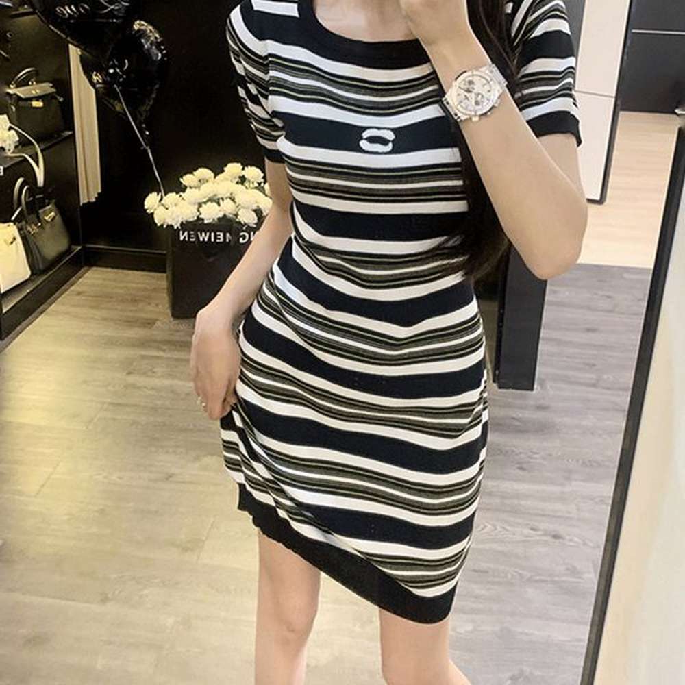 classic dress striped short sleeve jumper vintage top t shirt
