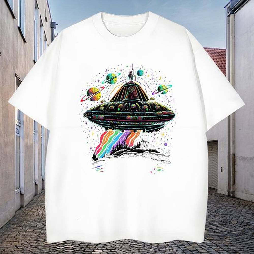 Classic Man T Shirts 230g Pure Cotton ET Street Wear Custom Printed Breathable Tshirts Fashion Tees Shirts