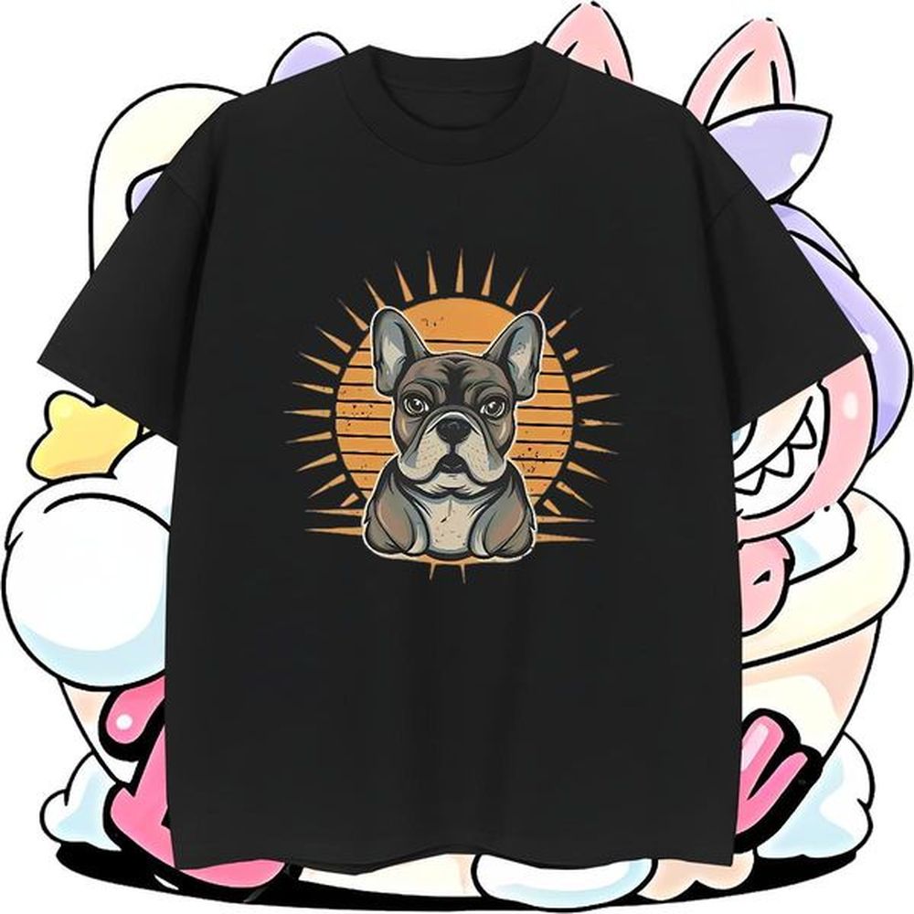 Classic Men Tees 230g 100% Cotton Casual Daily Wear dog DIY Anime Breathable Short Sleeve New Arrival T Shirt For Man Tops