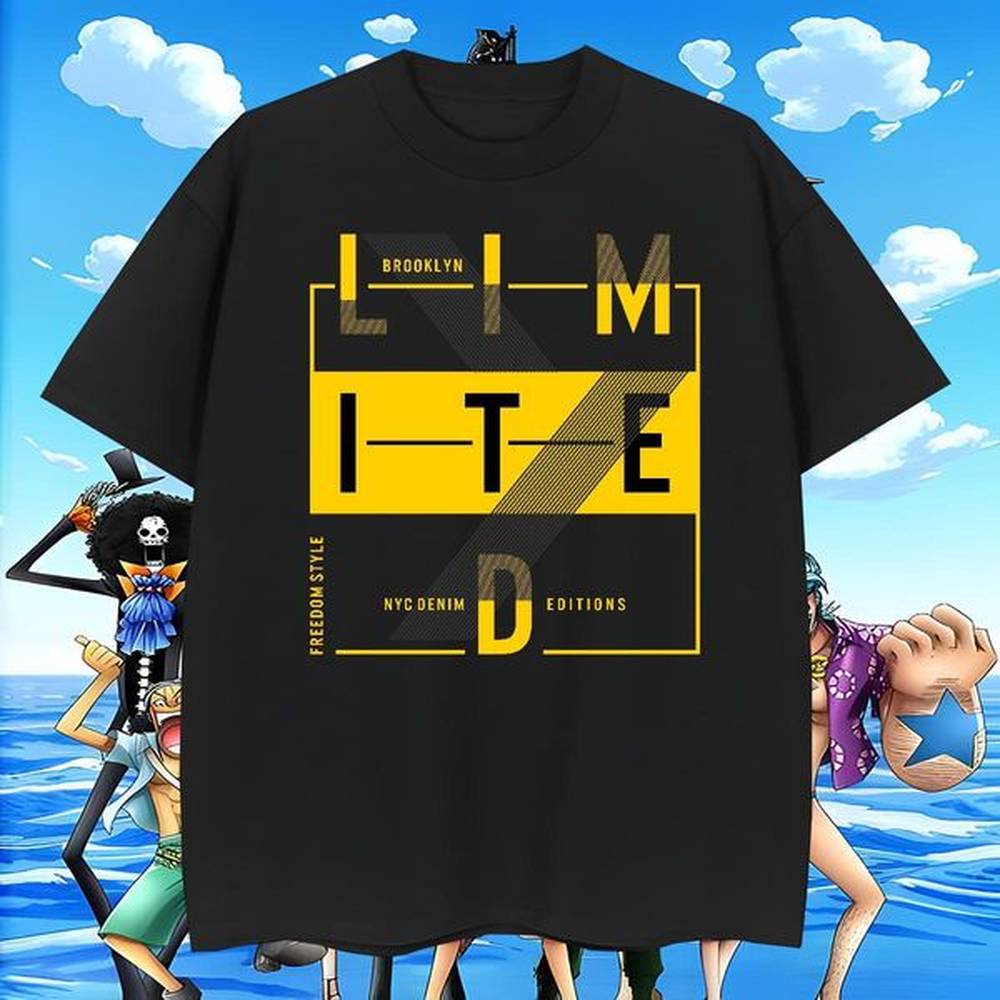 Classic Mens Tshirts Street Casual 230g Cotton Anime Print Breathable Crew Neck letter T Shirts Men Wholesale Tops Tees