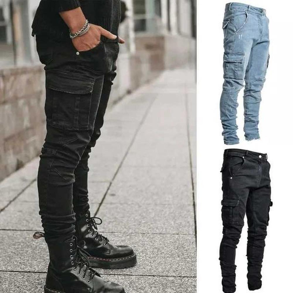 Classic New Summer Mens Pants Retro Mens Battle Jeans Cargo Trouthers Casual Work Denim Pants All UK Waist Plus Size High Quality M241207