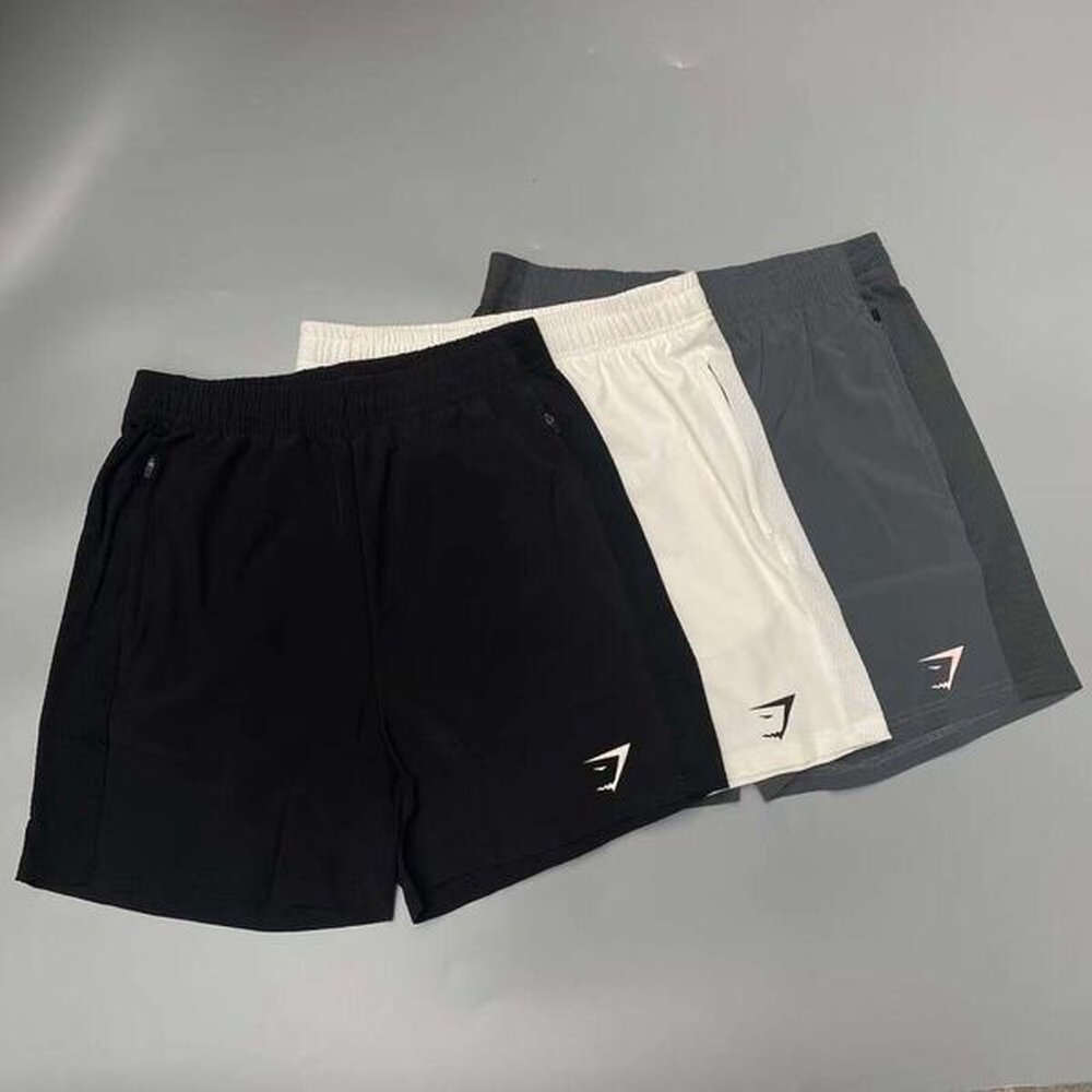 Classic Printed Gym Shark Quick Mens Shorts Drying Zippered Shorts Mens GYMSHARK Lightweight Breathable Printed Fitness Stretch Running Spor