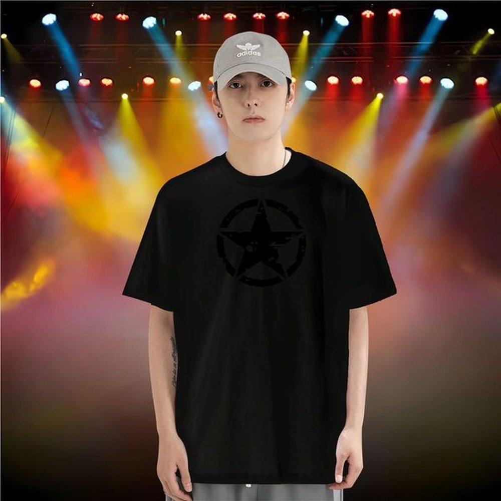 Classic T shirt High Street Hip Hop Mens Tshirts painting Loose Breathable Short Sleeve 230g Pure Cotton Anime Print Tees