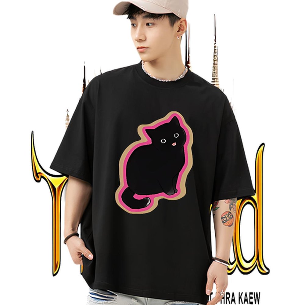 Classic T-Shirts for Men High Street Hip Hop Breathable Crew Neck Men Tees 2024 New Oversized Tshirts