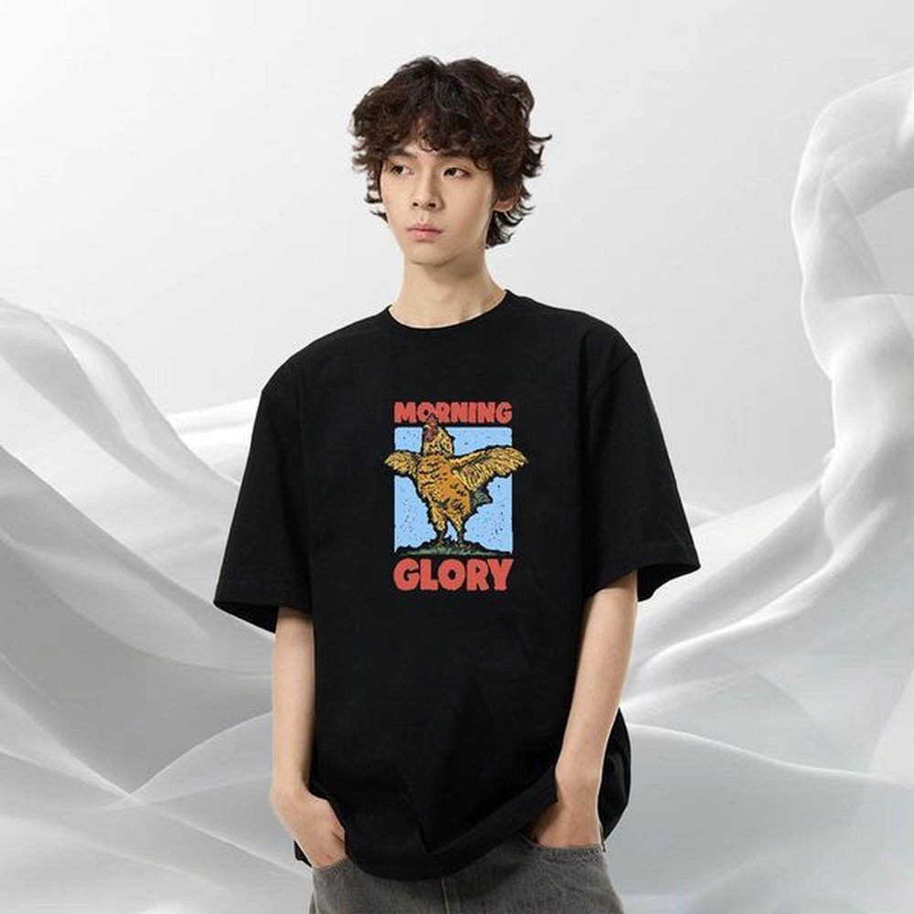 Classic Tshirts 230g Cotton Outdoor chicken Graphic Breathable Short Sleeve DIY Customized Men T Shirts Tees
