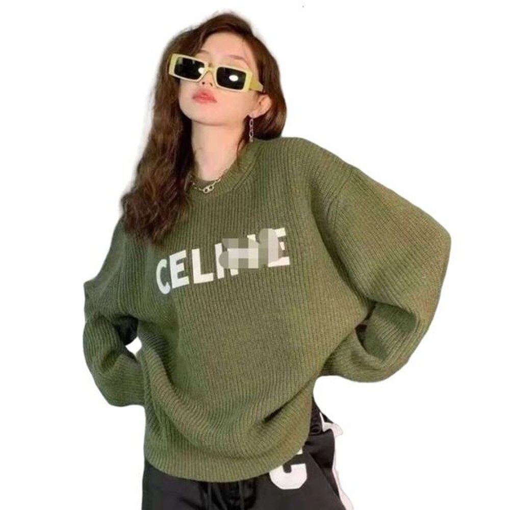 clne sweater designer fashion women new letter simple loose round