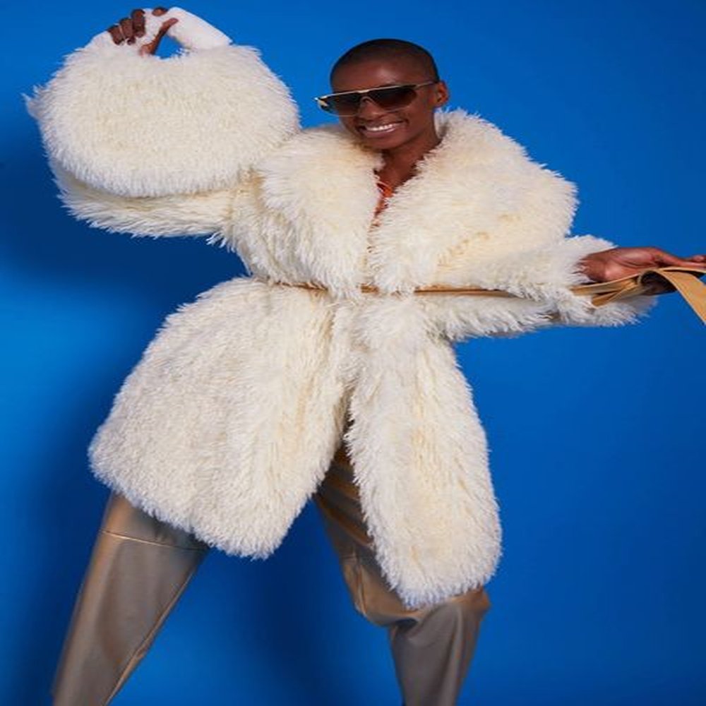 clothe faux fur hand crafted eco bamboo maxi coat