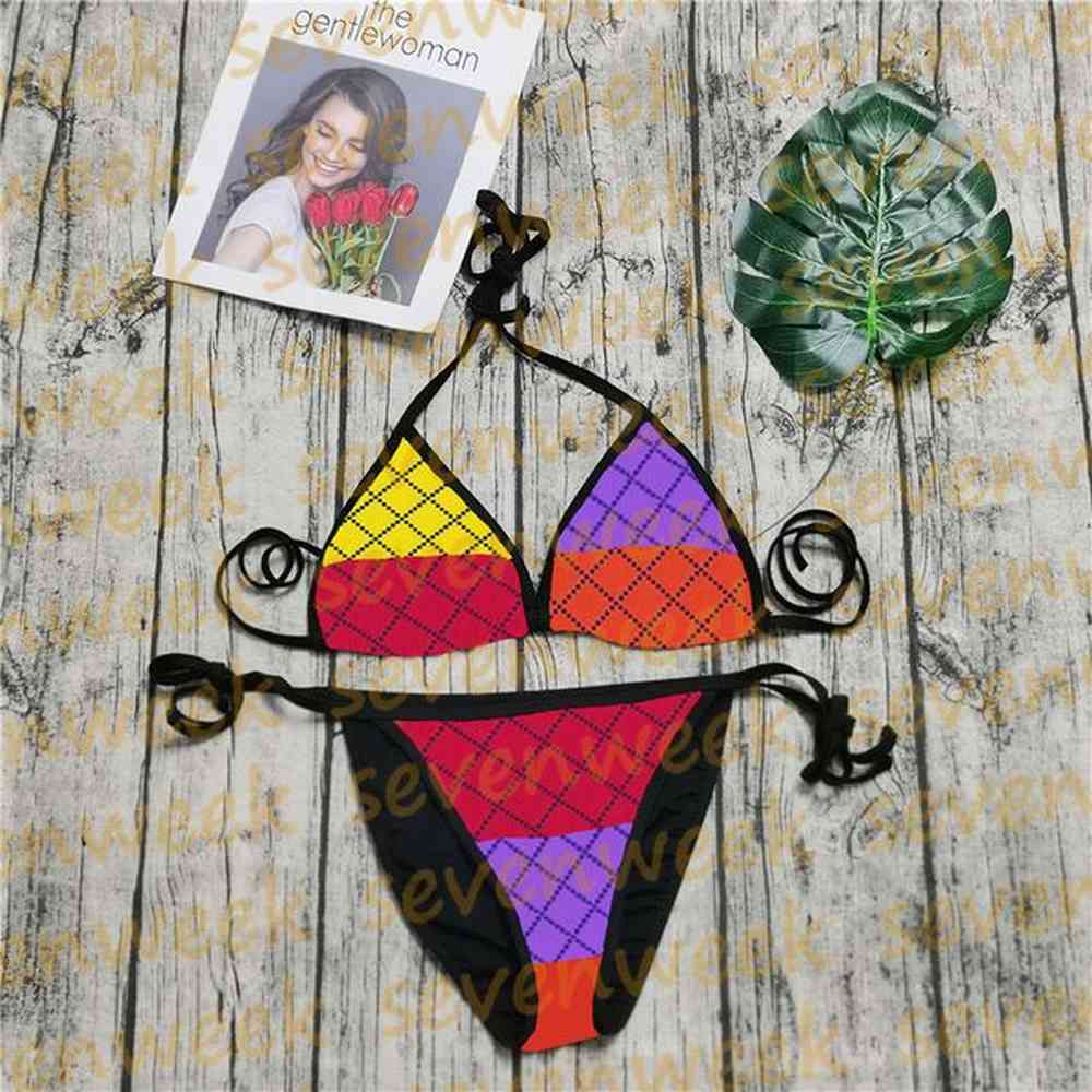 colorful letters womens bikinis swimwear summer designer swimsuits luxury classic