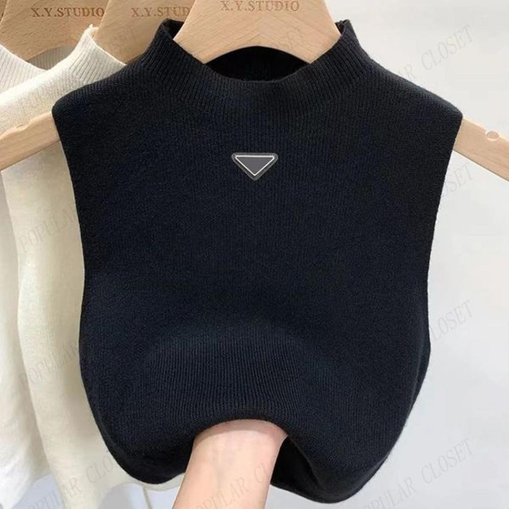 colourful women knitted vest fashion girls tanks super elasticity tops