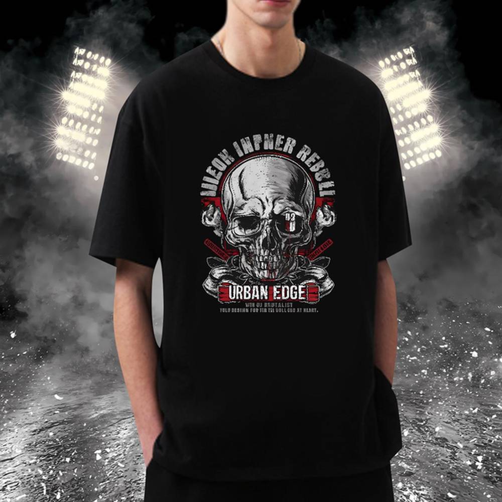Comfortable Men T Shirts Skeleton 230g 100% Cotton Outdoor Short Sleeve Cotton O-Neck Men Clothes T-Shirt New Designer Custom Printing Tee S