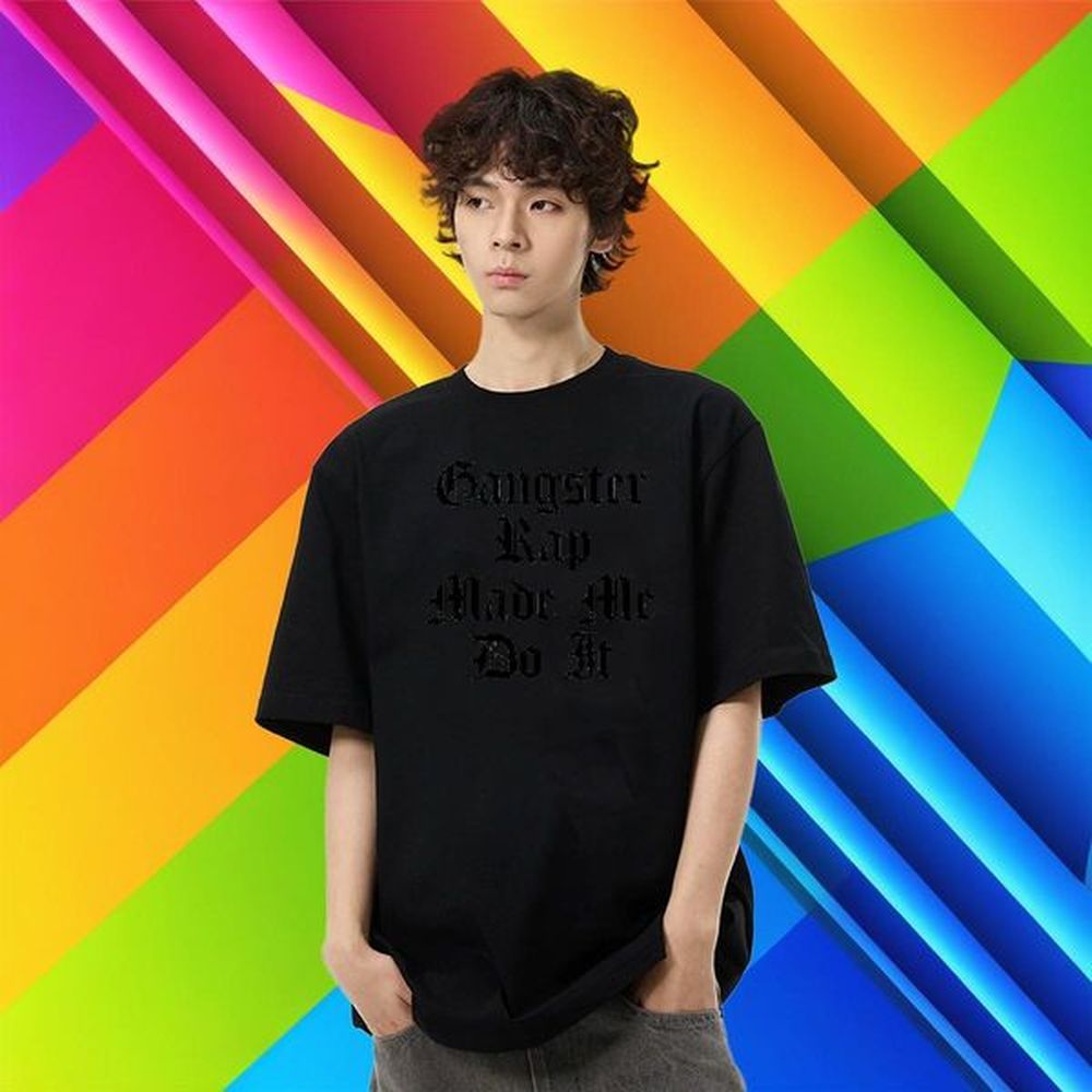 Comfortable Men Tees Hip Hop Street 230g 100% Cotton DIY Logo Oversized Breathable Short Sleeve letter T shirt Classic Wear