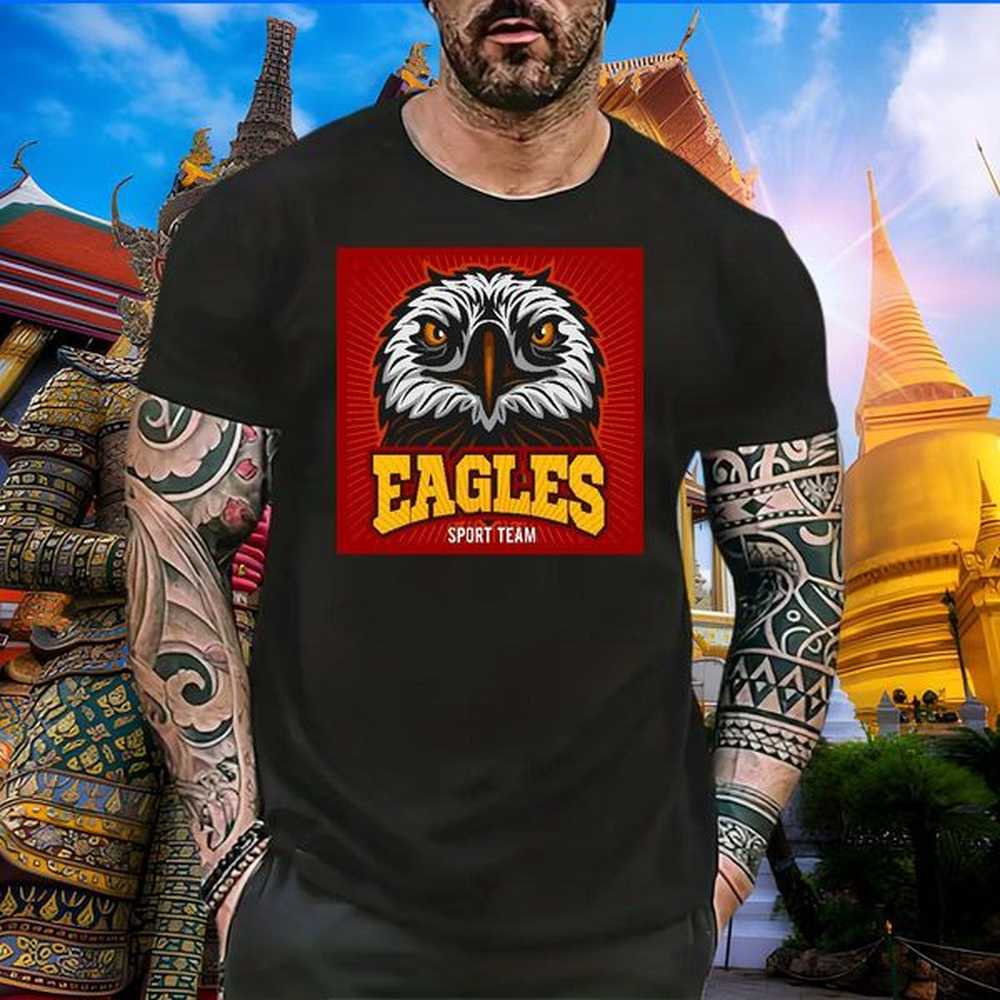 Comfortable T shirt eagle Breathable Crew Neck Home Outdoor DIY Logo Oversized 230g Cotton Couples T Shirts Stylist Tee Shirt
