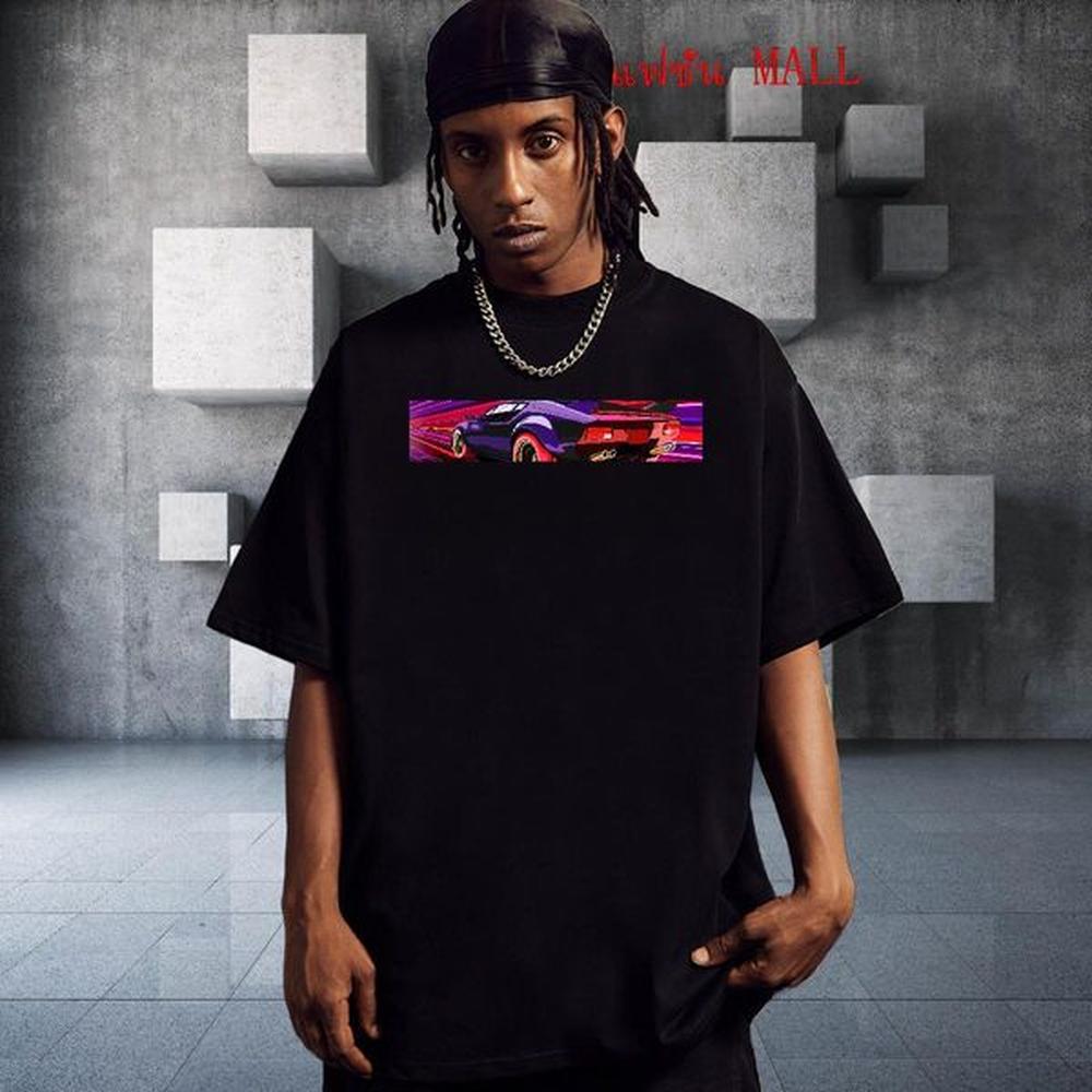 Comfortable Tshirts Casual Beach 100% Cotton 230g Black Oversized Breathable Crew Neck car T shirt Fashion Top Tees
