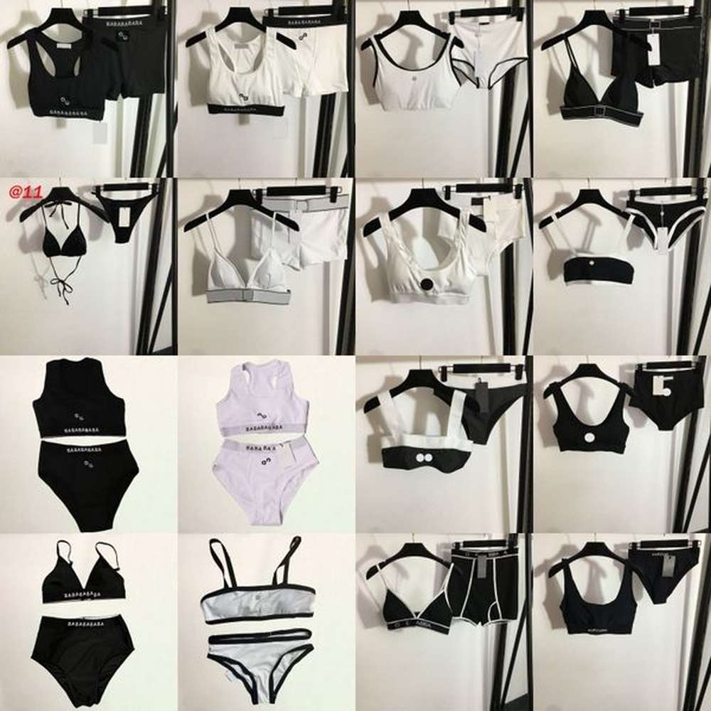 contrast color bikinis women swimwear sexy split padded swimsuit summer