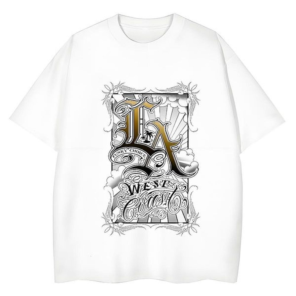 Cool Design Man T Shirts 230g Pure Cotton The Cross Hip Hop Oversized Breathable Short Sleeve Men Clothes T-Shirt Fashion Design Tops Shirt