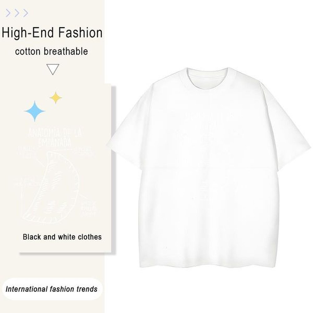Cool Men Clothes T-Shirt Home Outdoor 230g 100% Cotton Plus Size Custom Breathable Short Sleeve letter T-Shirts Fashion Design Tshirts