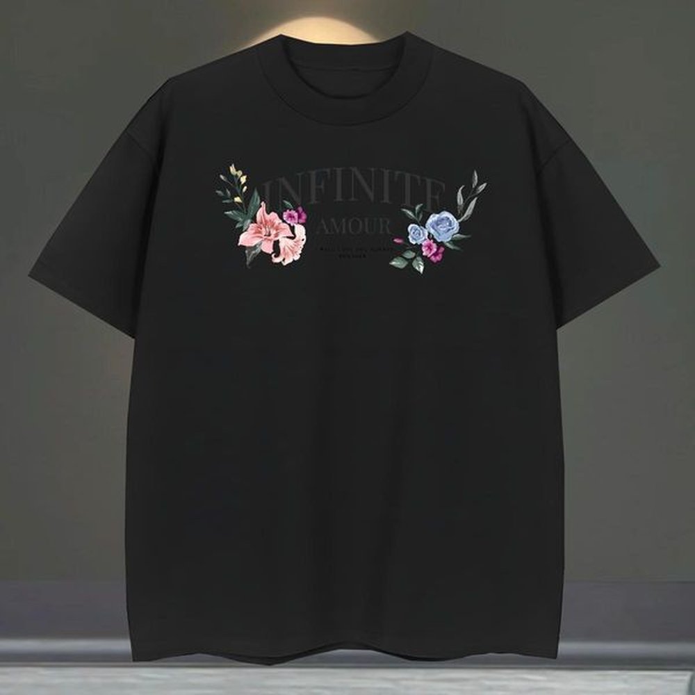 Cool Men Tshirts Home Outdoor 230g 100% Cotton Custom Printed Crew Neck Breathable letter Man T Shirts Fashion Design Tops Tees