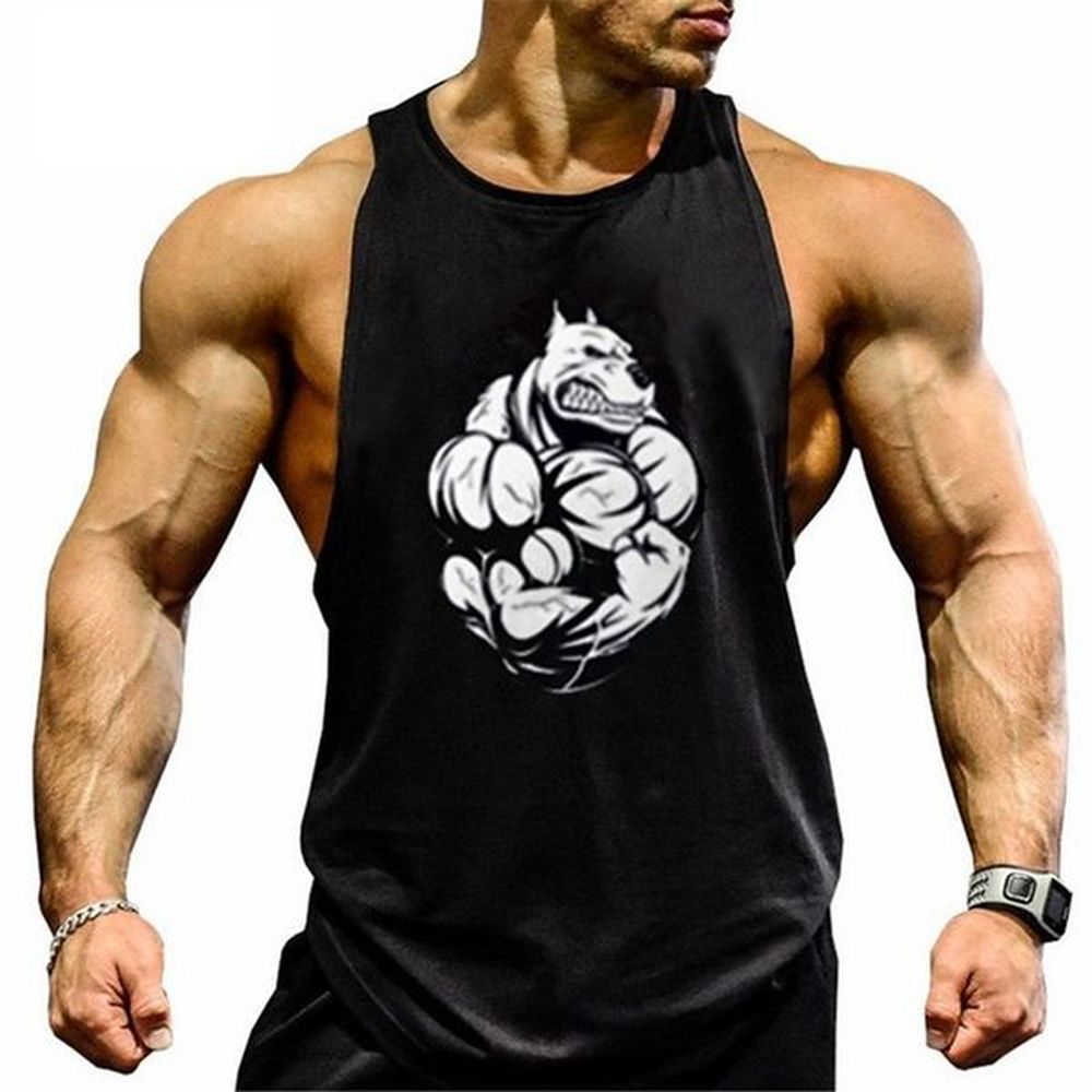Cotton Gym Tank Tops Men Sleeveless Tanktops For Boys Bodybuilding Clothing Undershirt Fitness Stringer Workout Vest