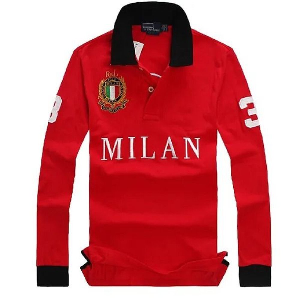 100% Cotton men long sleeve polos t shirt with embroidery technology cotton fashion casual polos y2k22