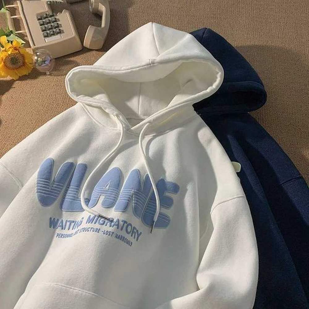 100% Cotton Mens Heavy Hoodie Sweatshirt Clothing Y2k Letter Print Loose Pullover Harajuku Streetwear 2024 New American Hoodies X250125