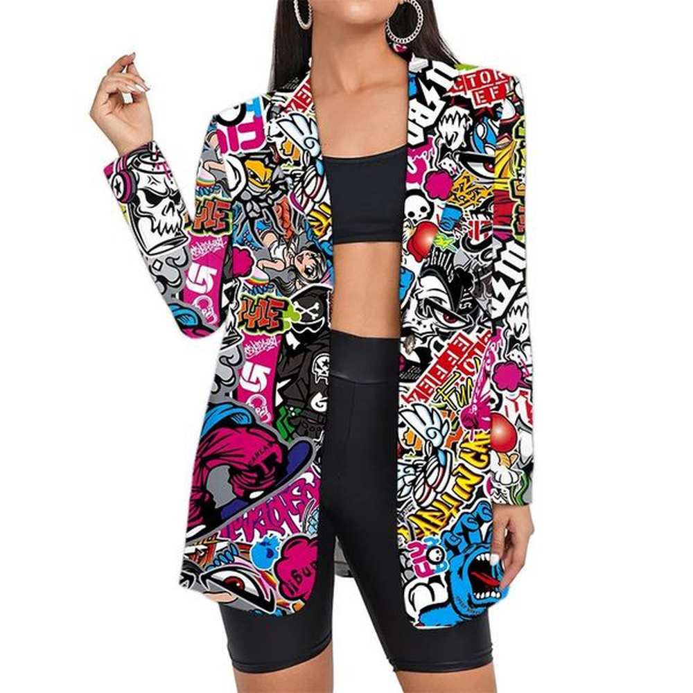 custom hip hop long woman suits jacket wholesale oversized streetwear