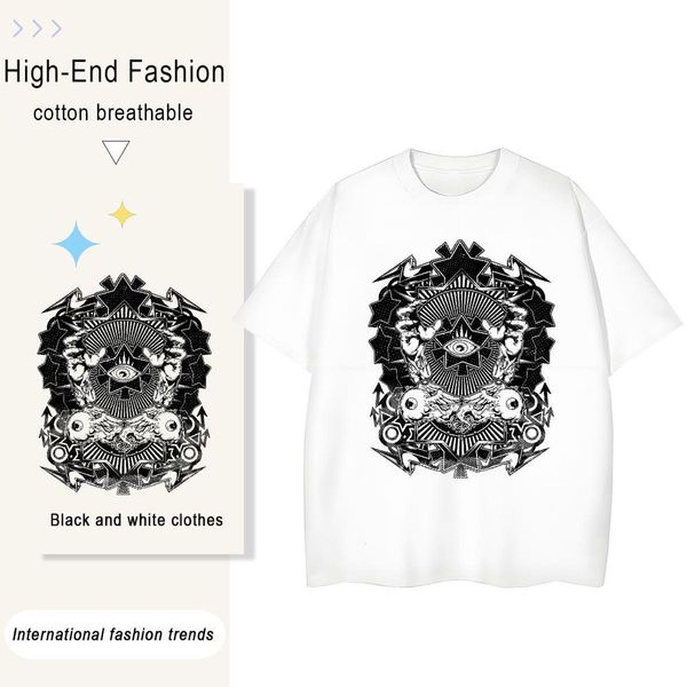 custom womens t shirts g cotton breathable hip hop skull