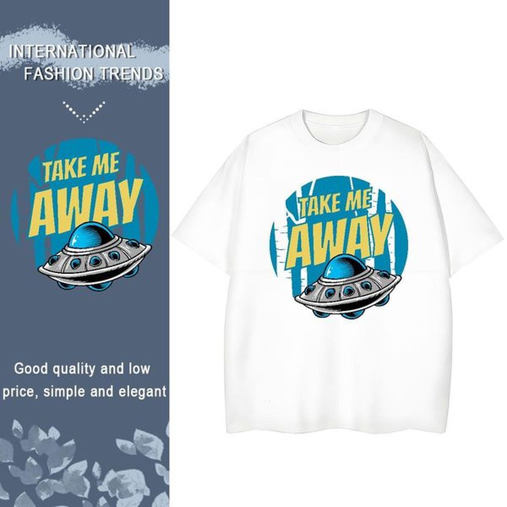Customized ET Men Tees 230g Cotton T-Shirts Asian Size Hip Hop Street Pure Cotton Classic Tee Shirt