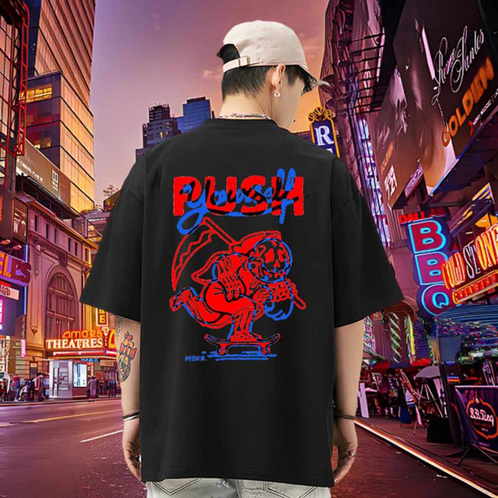 Customized Mens T Shirts Anime Men Tees Casual Daily Wear 180g Cotton Cool Tops Tees
